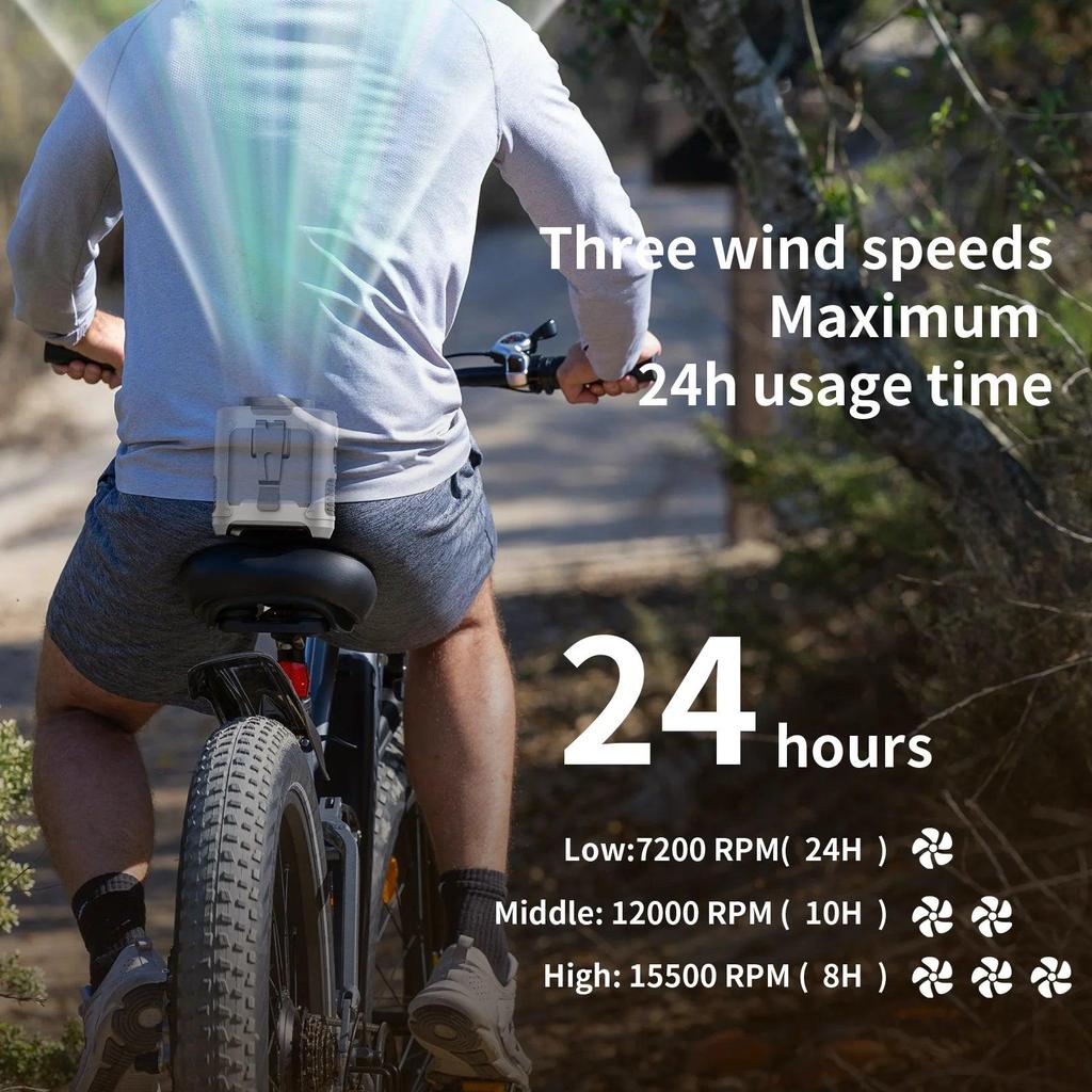 20000mAh Outdoor Waist & Neck Fan with Power Bank by HitMyNeed