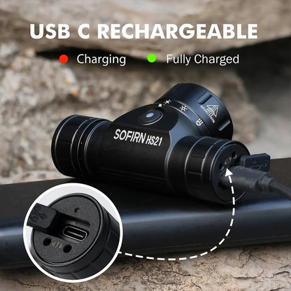 2000lm USB-C Rechargeable Headlamp with IR Sensor by HitMyNeed