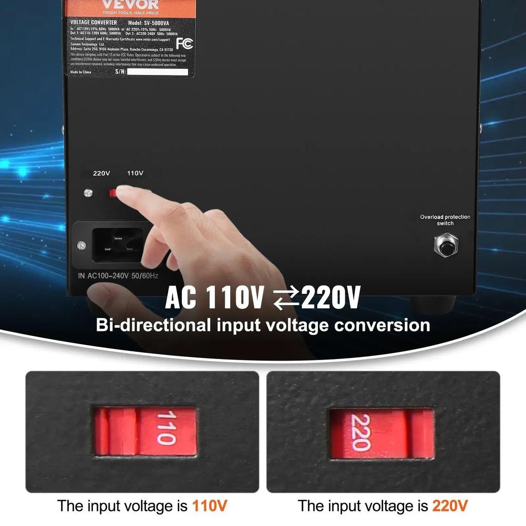 2000W-5000W Step Up Down Voltage Converter 110V/220V by HitMyNeed