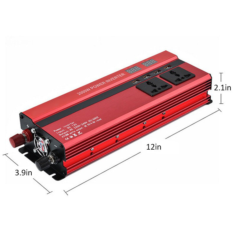 2000W Car Power Inverter with 4 USB Ports by HitMyNeed