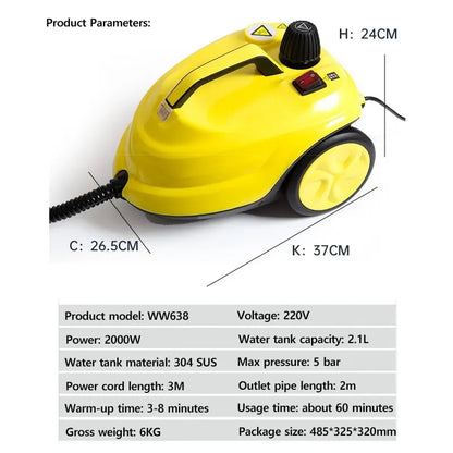 2000W Multi-Function High Temperature Steam Cleaner by HitMyNeed