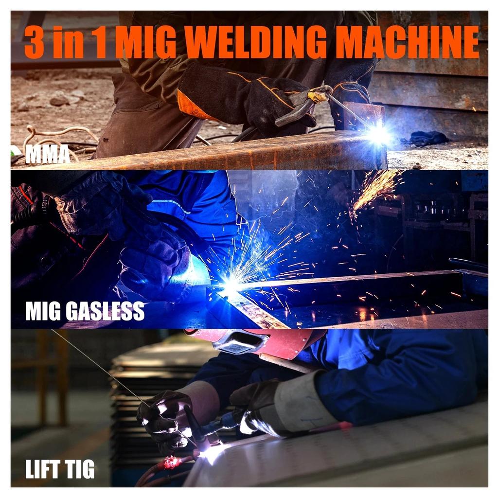 200A 3-in-1 MIG/MMA/Lift TIG Gasless Welding Machine by HitMyNeed