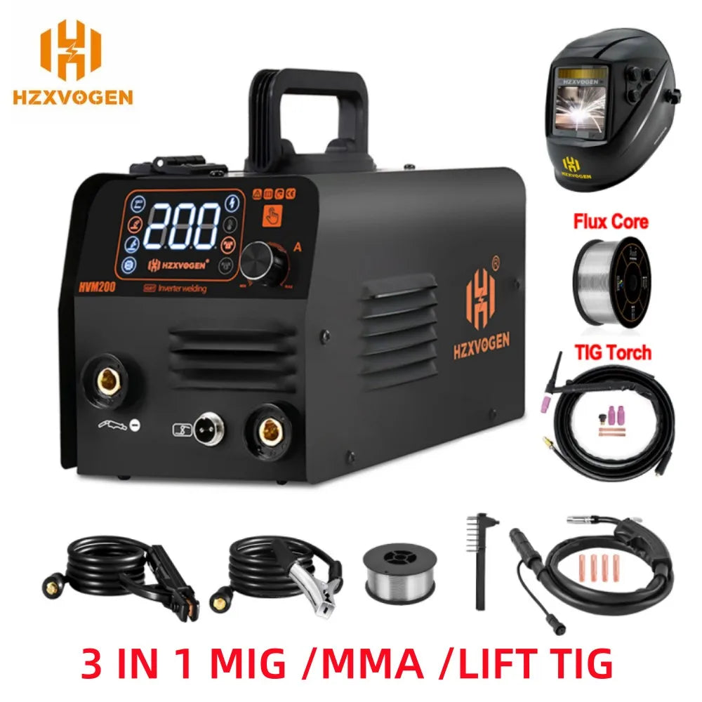 200A 3-in-1 MIG/MMA/Lift TIG Gasless Welding Machine by HitMyNeed