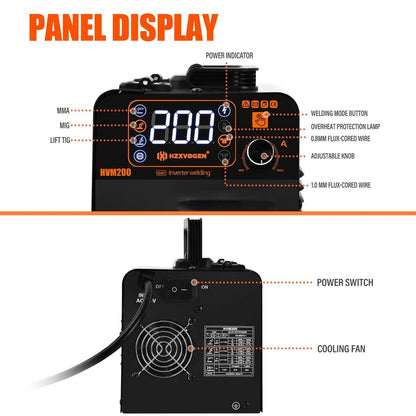 200A 3-in-1 MIG/MMA/Lift TIG Gasless Welding Machine by HitMyNeed
