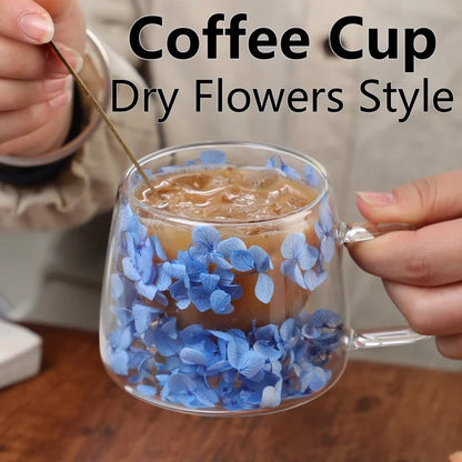 200ml Double Wall Glass Coffee Cup with Handle by HitMyNeed