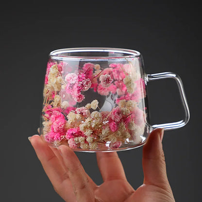 200ml Double Wall Glass Coffee Cup with Handle by HitMyNeed