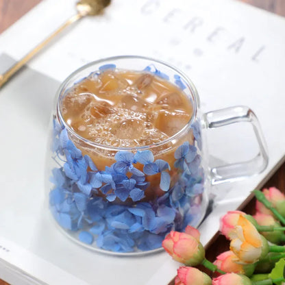 200ml Double Wall Glass Coffee Cup with Handle by HitMyNeed