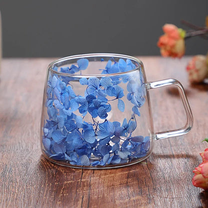 200ml Double Wall Glass Coffee Cup with Handle by HitMyNeed