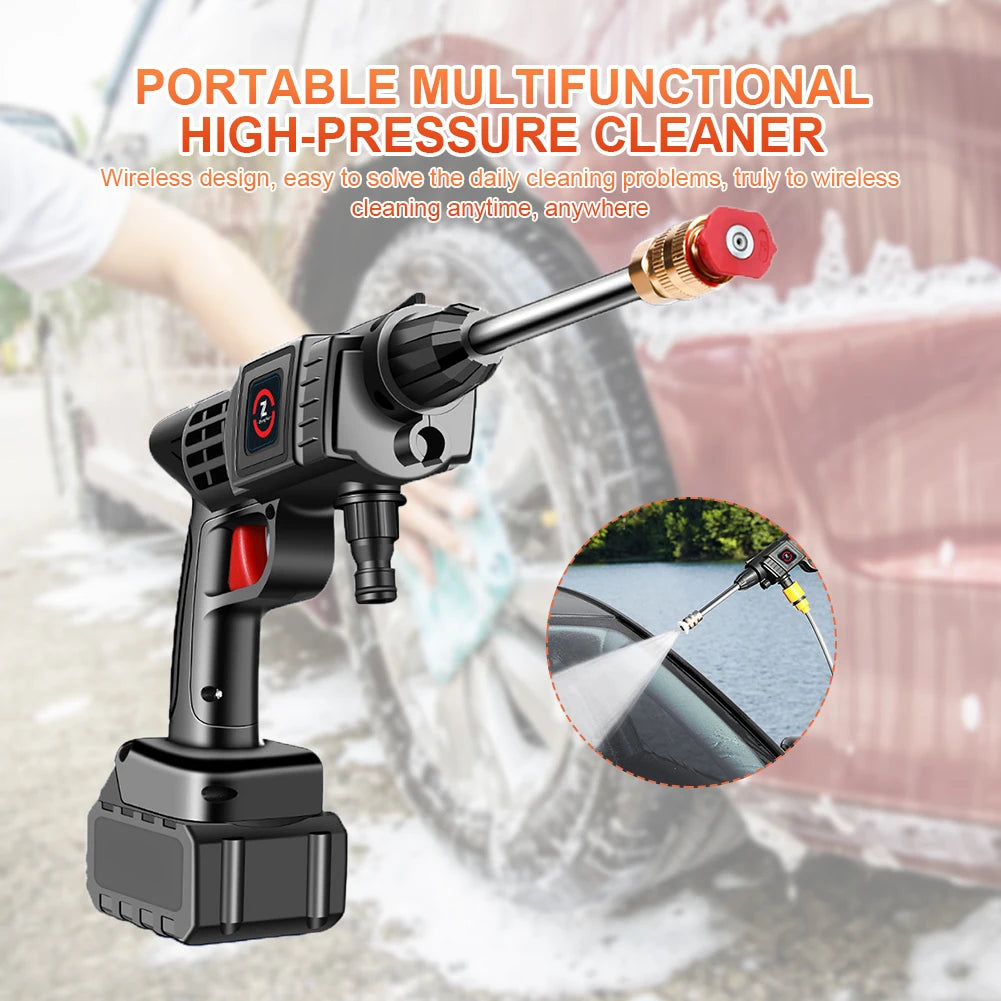 200W Cordless 50 Bar High Pressure Car Washer by HitMyNeed
