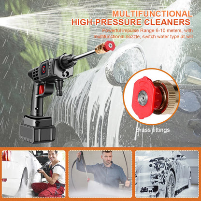 200W Cordless 50 Bar High Pressure Car Washer by HitMyNeed