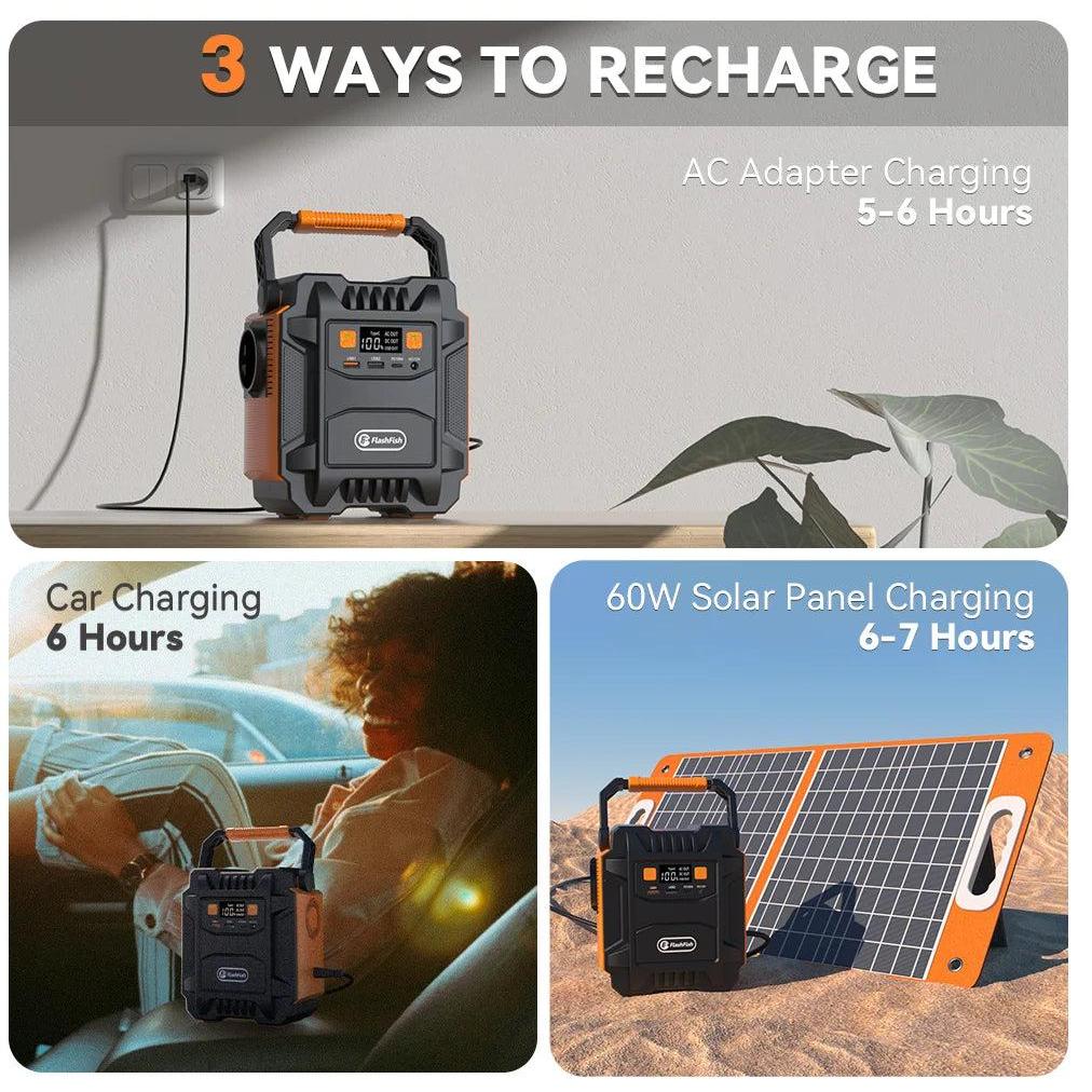 200W Portable Power Station 172Wh Solar Generator by HitMyNeed