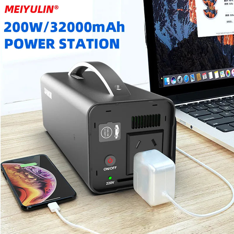 200W Portable Solar Power Station 118Wh 32000mAh by HitMyNeed