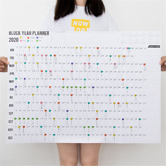 2020 Wall Year Planner with Color Sticker Dots by HitMyNeed