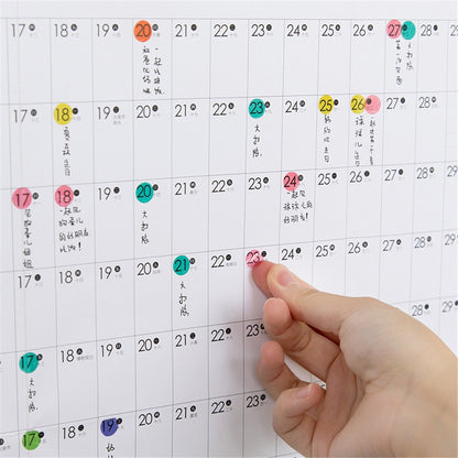 2020 Wall Year Planner with Color Sticker Dots by HitMyNeed