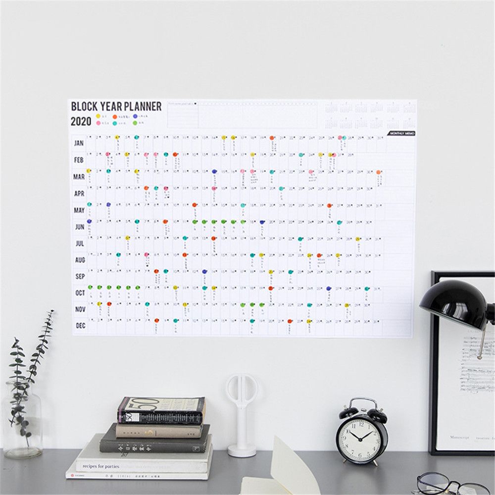 2020 Wall Year Planner with Color Sticker Dots by HitMyNeed