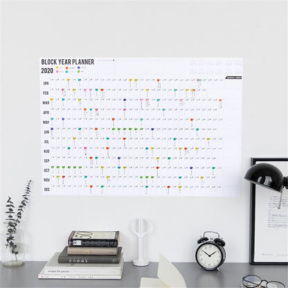 2020 Wall Year Planner with Color Sticker Dots by HitMyNeed