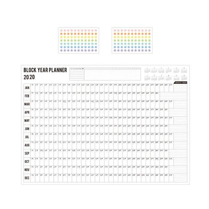 2020 Wall Year Planner with Color Sticker Dots by HitMyNeed