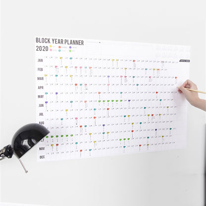 2020 Wall Year Planner with Color Sticker Dots by HitMyNeed