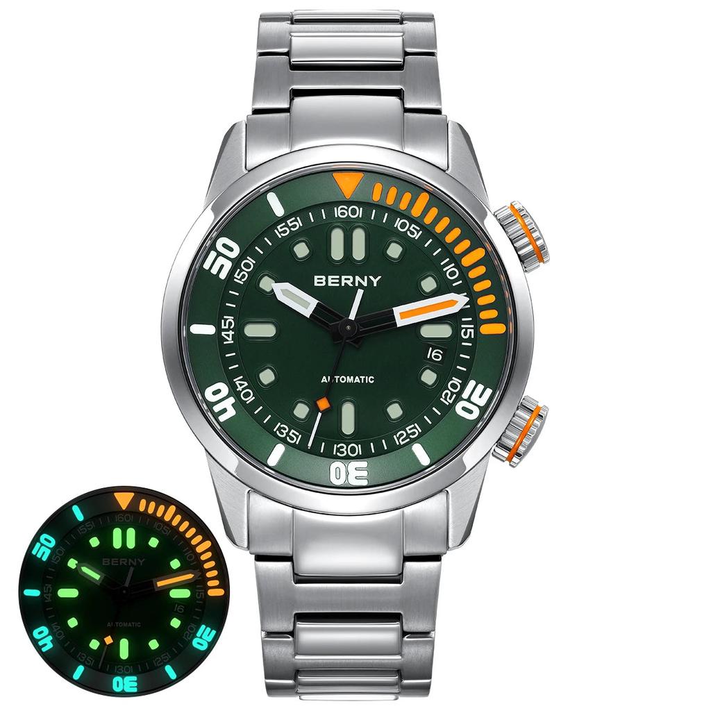 20Bar Men's Diver Watch Miyota 8215 Sapphire am339ms-grn by HitMyNeed