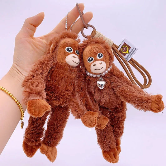 20cm Cute Monkey Orangutan Plush Bag Pendant Keychain by HitMyNeed