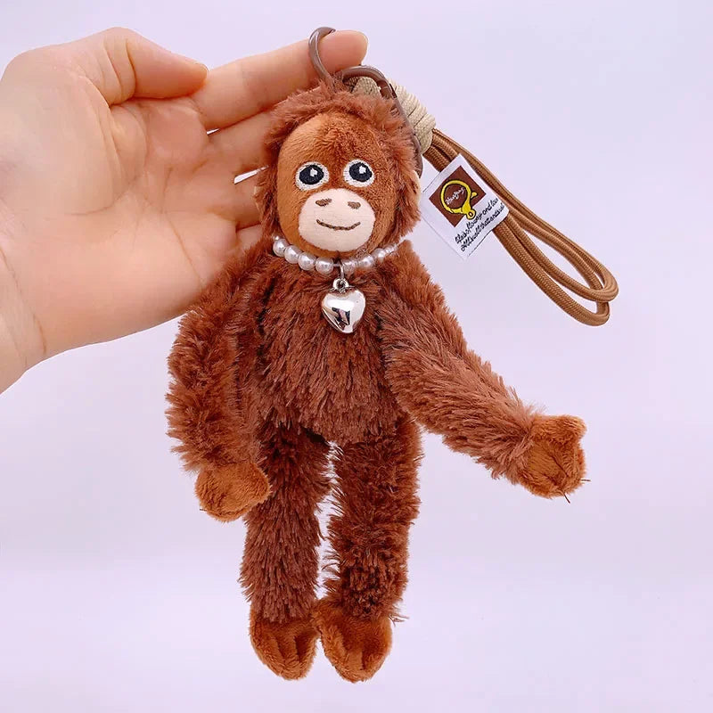 20cm Cute Monkey Orangutan Plush Bag Pendant Keychain monkey-a by HitMyNeed