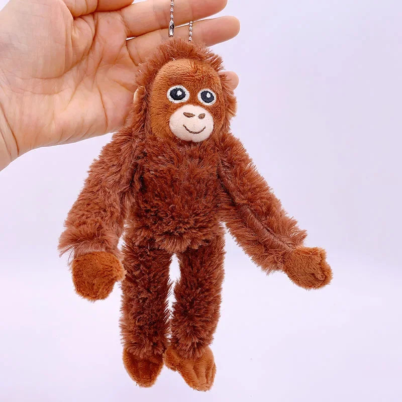 20cm Cute Monkey Orangutan Plush Bag Pendant Keychain monkey-b by HitMyNeed