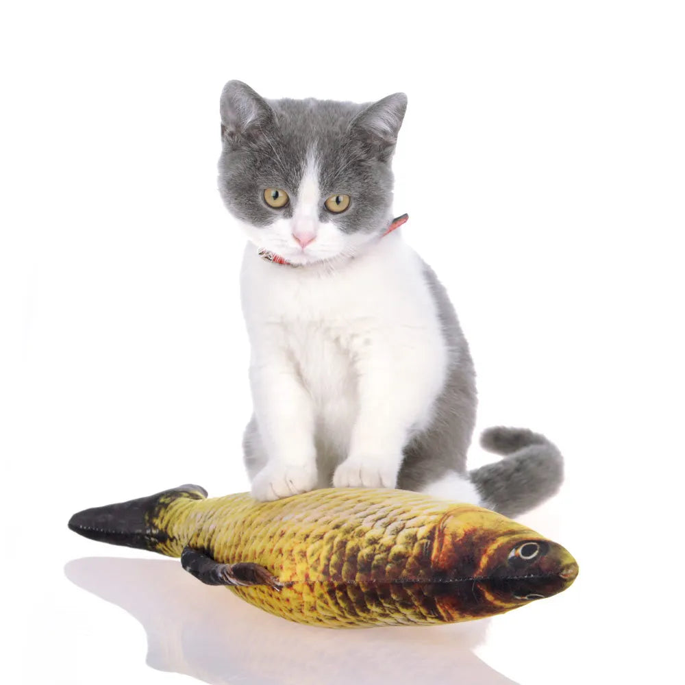 20cm Fish Cat Toy with Scratch Board & Catnip by HitMyNeed