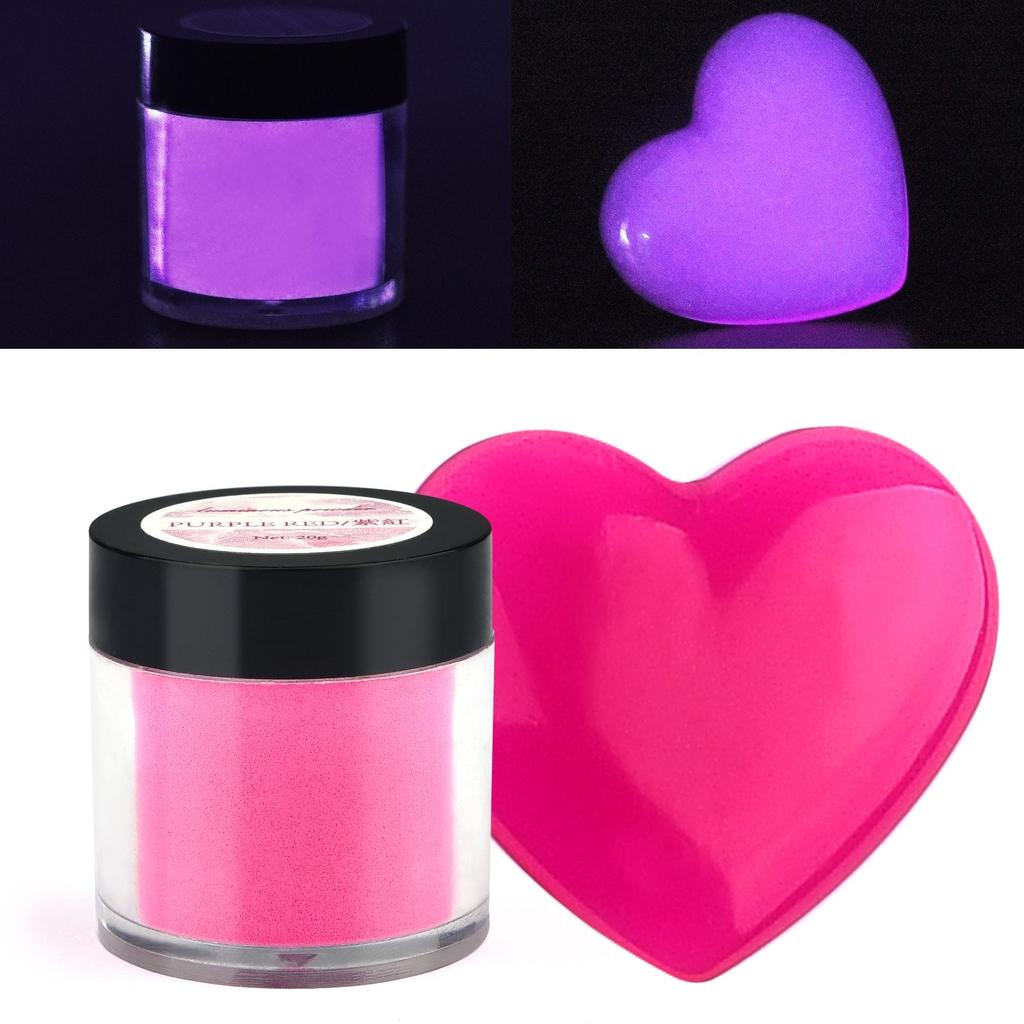 20g Luminous Glow Powder for Resin and Nail Art fuchsia by HitMyNeed