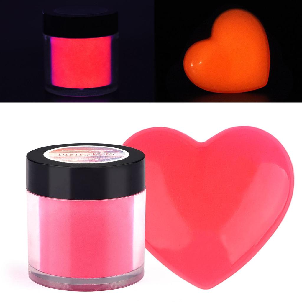 20g Luminous Glow Powder for Resin and Nail Art pink by HitMyNeed