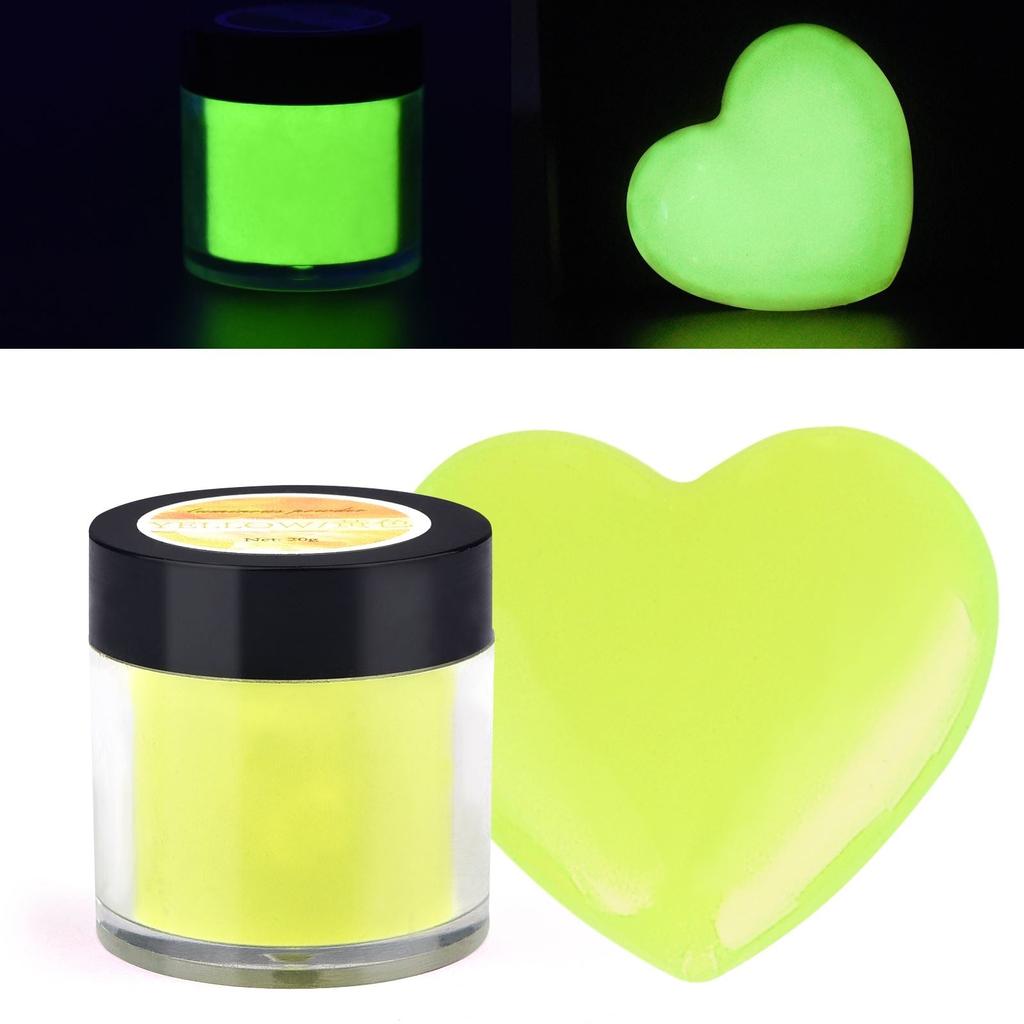 20g Luminous Glow Powder for Resin and Nail Art yellow by HitMyNeed