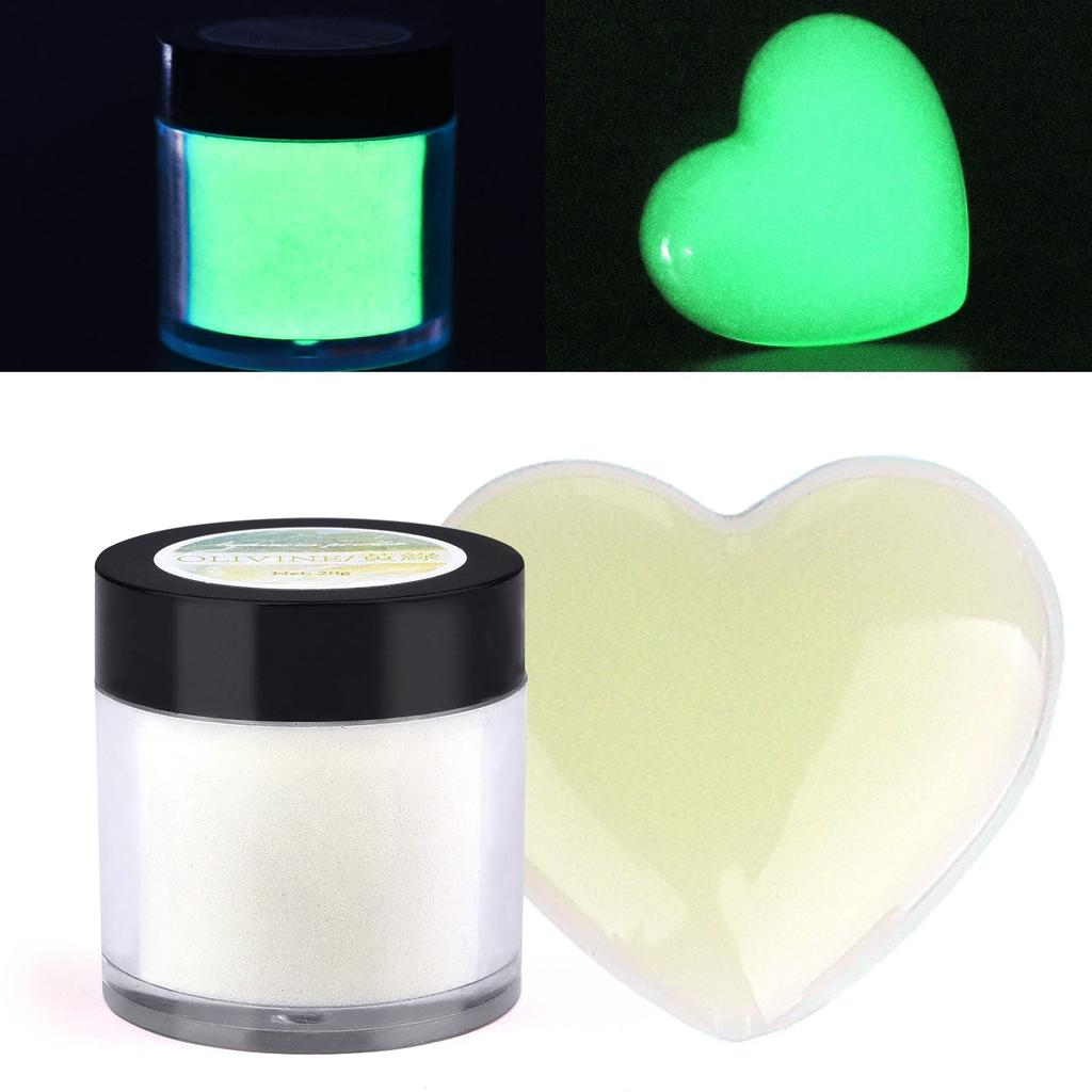 20g Luminous Glow Powder for Resin and Nail Art yellow-green by HitMyNeed