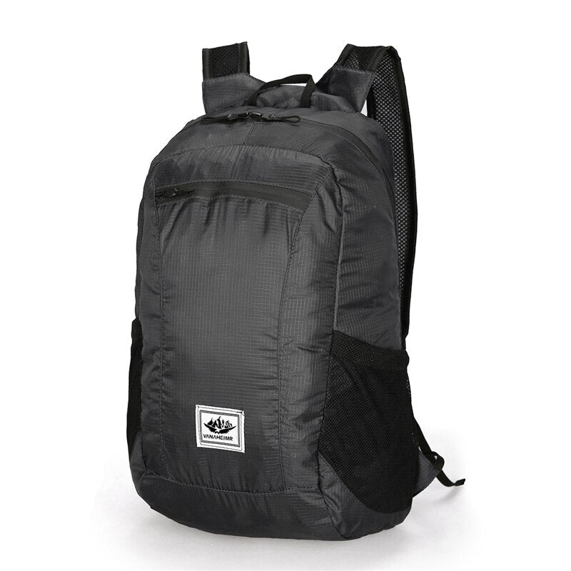 20L Foldable Waterproof Lightweight Hiking Backpack black by HitMyNeed