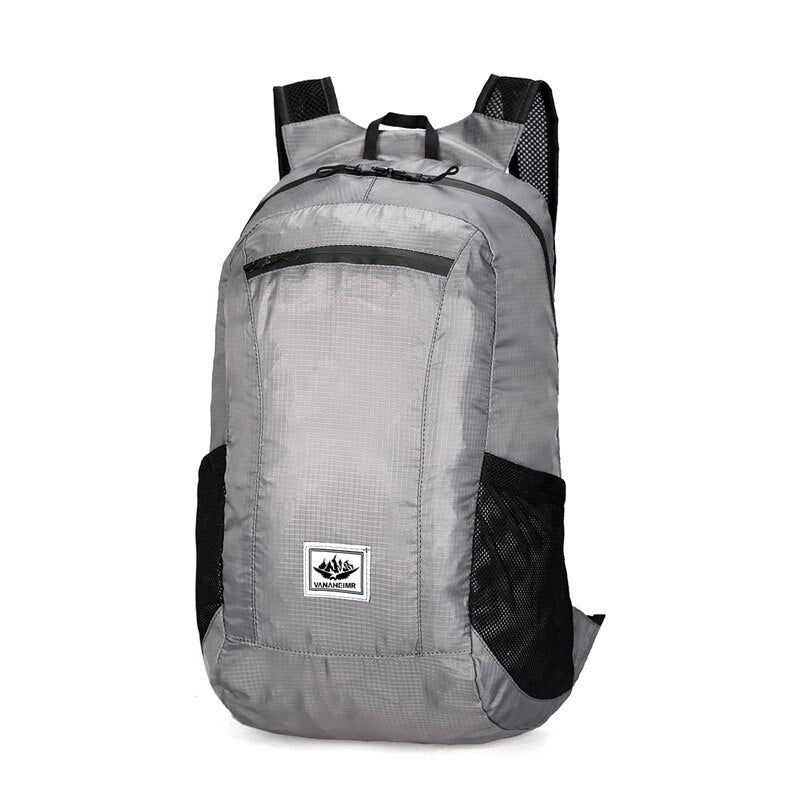 20L Foldable Waterproof Lightweight Hiking Backpack gray by HitMyNeed