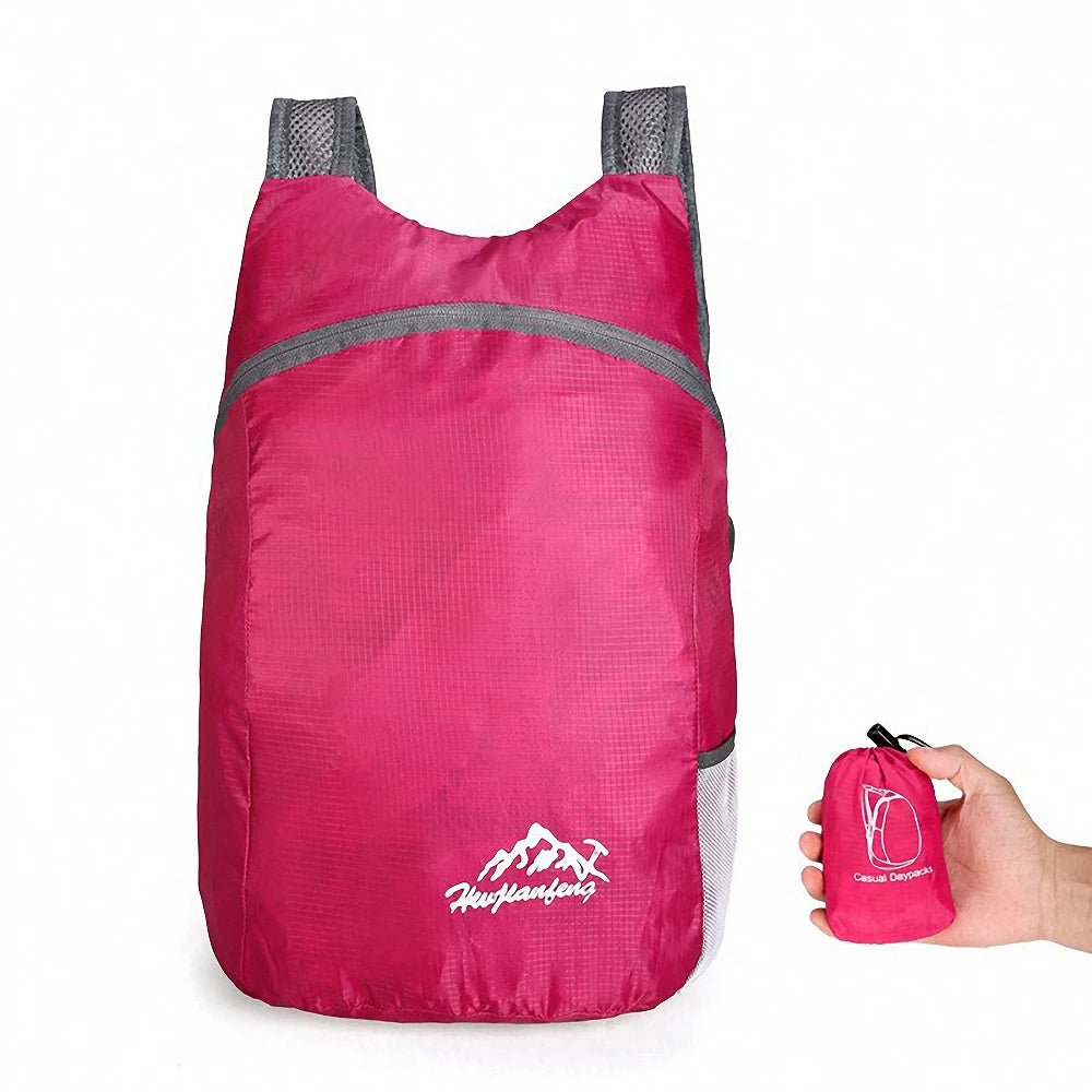 20L Lightweight Packable Travel Daypack Backpack rose-red by HitMyNeed