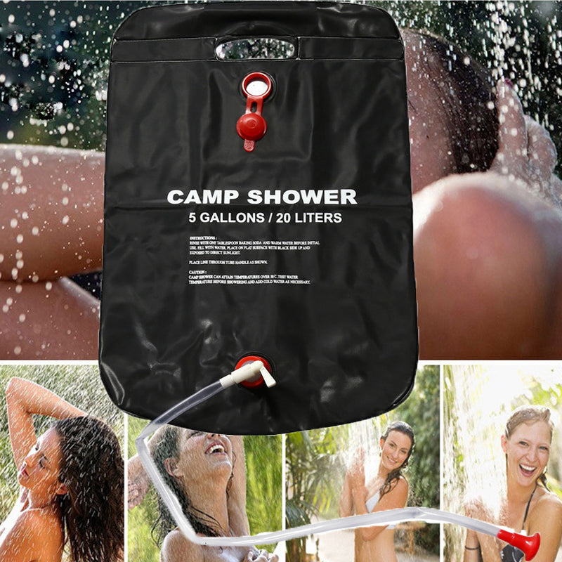 20L Outdoor Camping Shower Bag with Hose by HitMyNeed