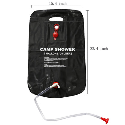 20L Outdoor Camping Shower Bag with Hose by HitMyNeed