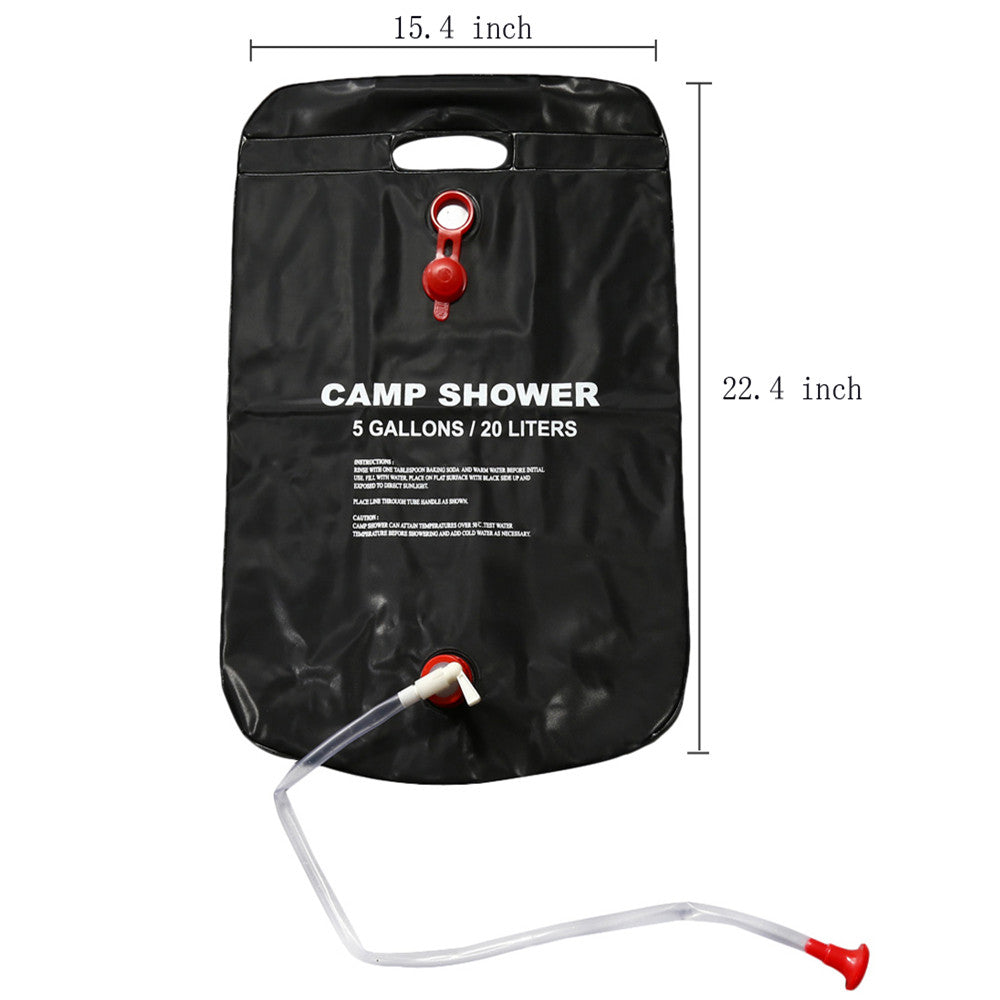 20L Outdoor Solar Camping Shower Bag by HitMyNeed
