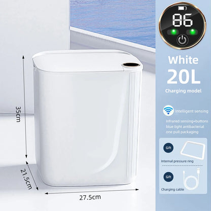 20L Smart Sensor Trash Can with Type-C Charging by HitMyNeed