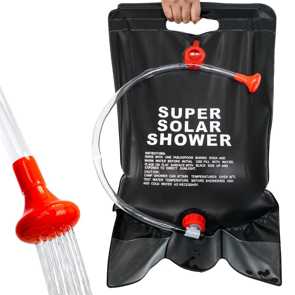 20L Solar Camping Shower Bag with Hose and Head by HitMyNeed
