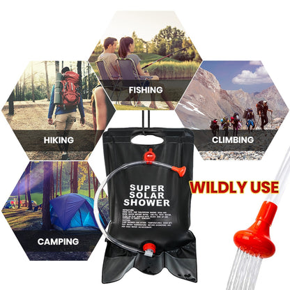 20L Solar Camping Shower Bag with Hose and Head by HitMyNeed