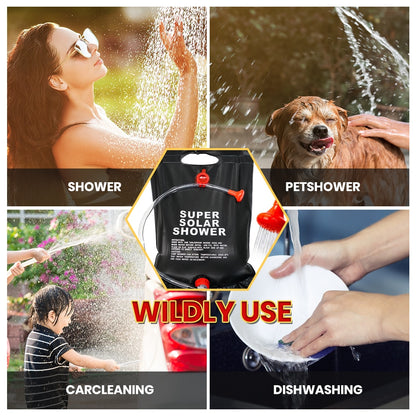 20L Solar Camping Shower Bag with Hose and Head by HitMyNeed