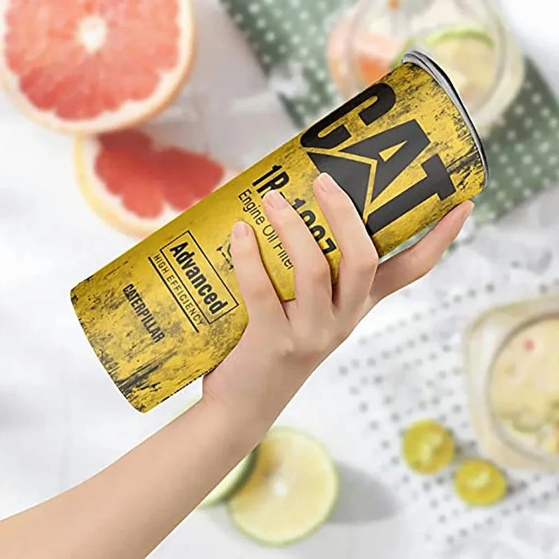 20oz Engine Oil Filter Insulated Travel Cup with Straw by HitMyNeed