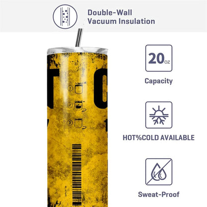 20oz Engine Oil Filter Insulated Travel Cup with Straw by HitMyNeed