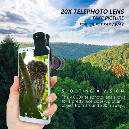 20x Mobile Zoom Lens for Smartphone Cameras by HitMyNeed