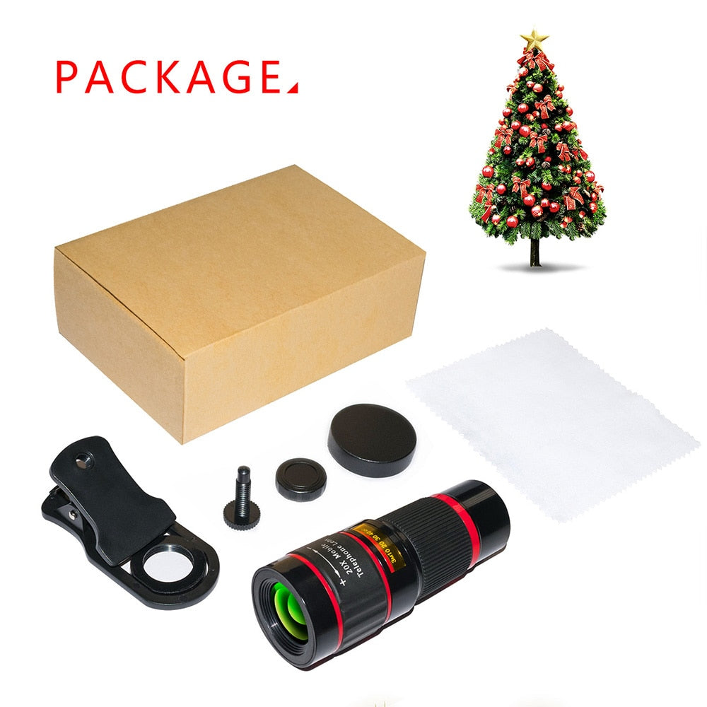 20x Mobile Zoom Lens for Smartphone Cameras by HitMyNeed