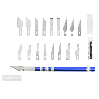 21 Piece Stainless Steel Hobby Knife Set by HitMyNeed