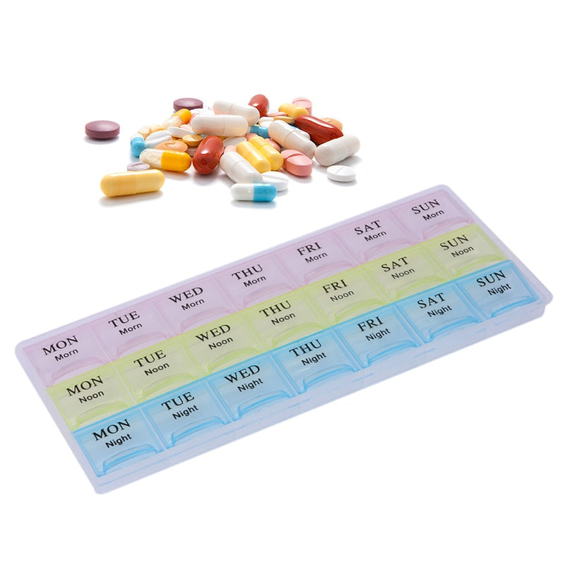 21-Slot Weekly Pill Container Medicine Organizer by HitMyNeed