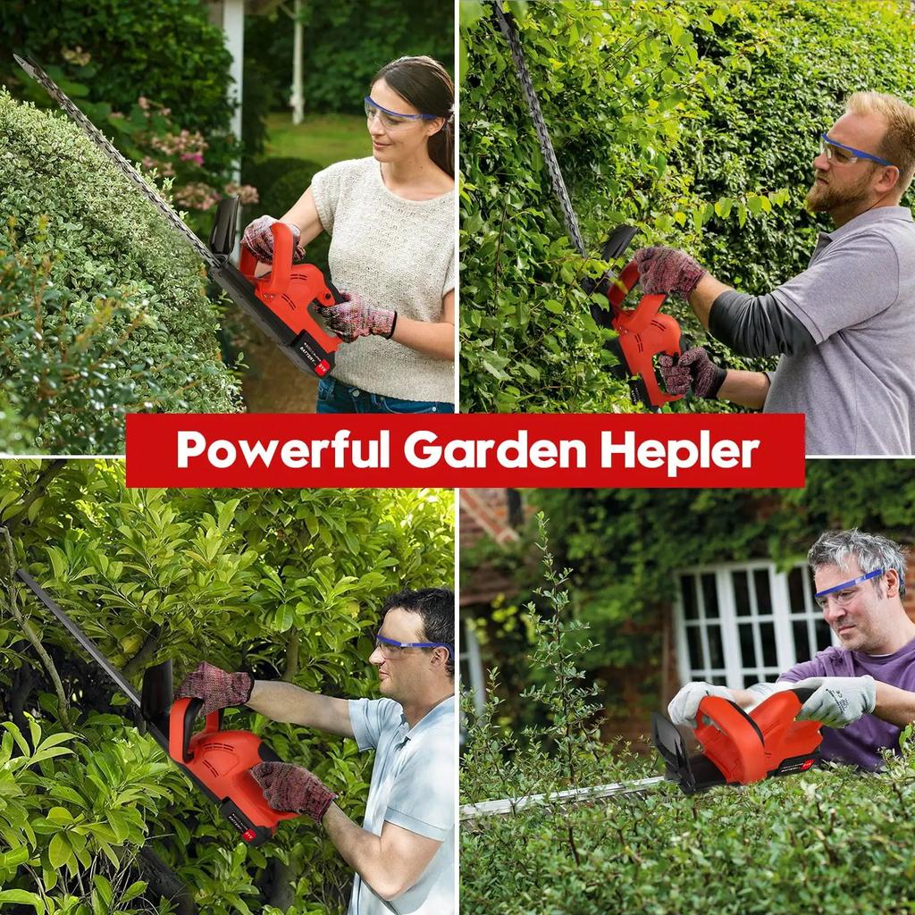 21V Cordless 22" Hedge Trimmer with 3.0Ah Battery by HitMyNeed