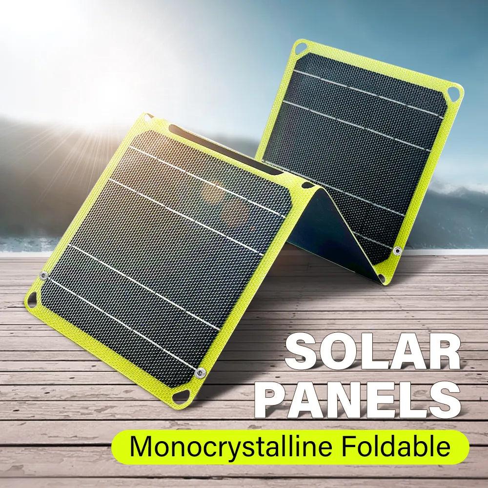 21W Foldable Solar Panel Charger with USB A & C by HitMyNeed