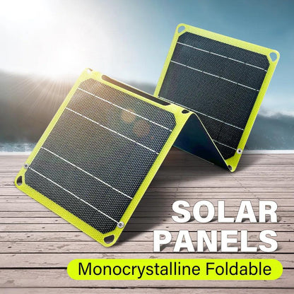 21W Foldable Solar Panel Charger with USB A & C by HitMyNeed